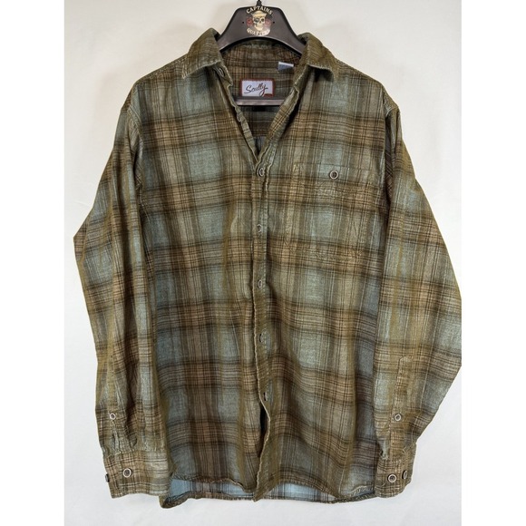 Scully Other - Scully Shirt Mens Med Multicolor Plaid Western Long Sleeve‎ Button Front Casual